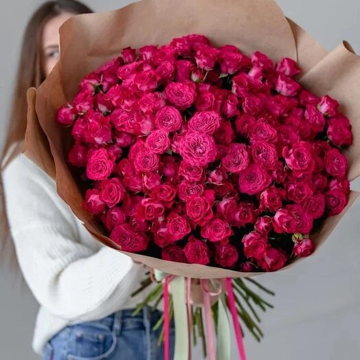 Картинка Роза кустовая Черри Блоссом Кения