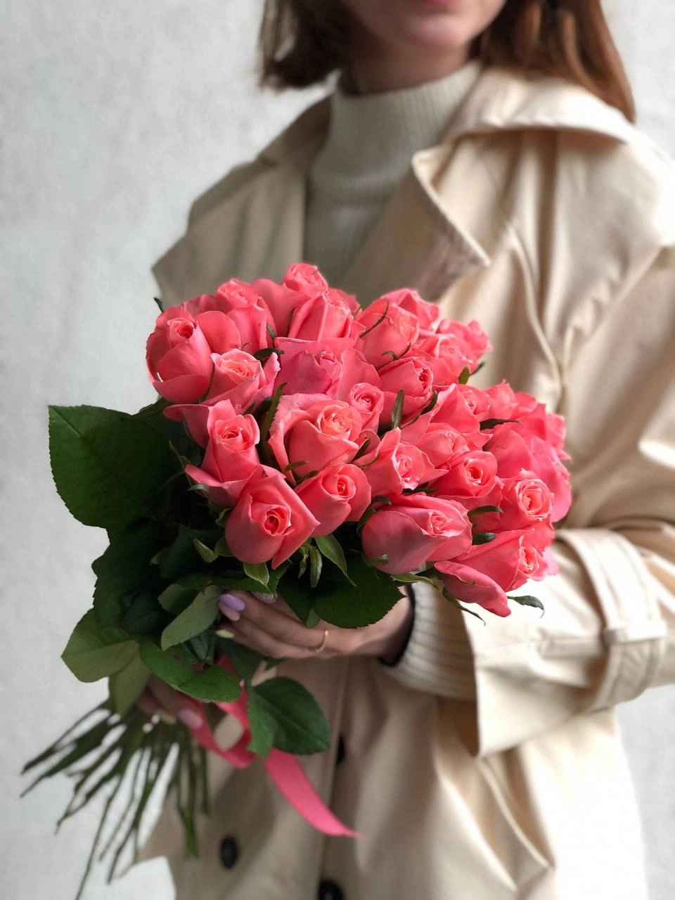 Букет из 25 роз " Сабрина"