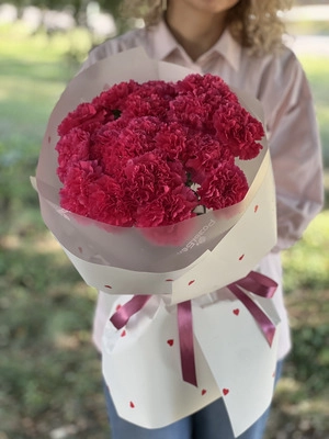 Картинка Букет из 25 гвоздик "Малина" Картинка Букет из 25 гвоздик "Малина"