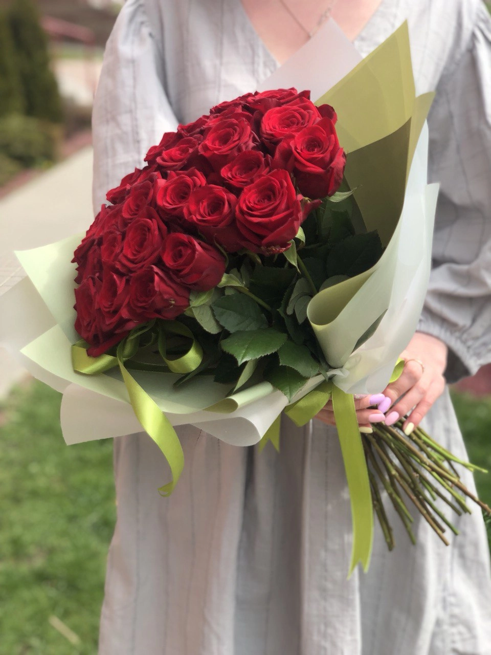 Картинка Букет из 25 роз "Престиж" 60 см Картинка Букет из 25 роз "Престиж" 60 см