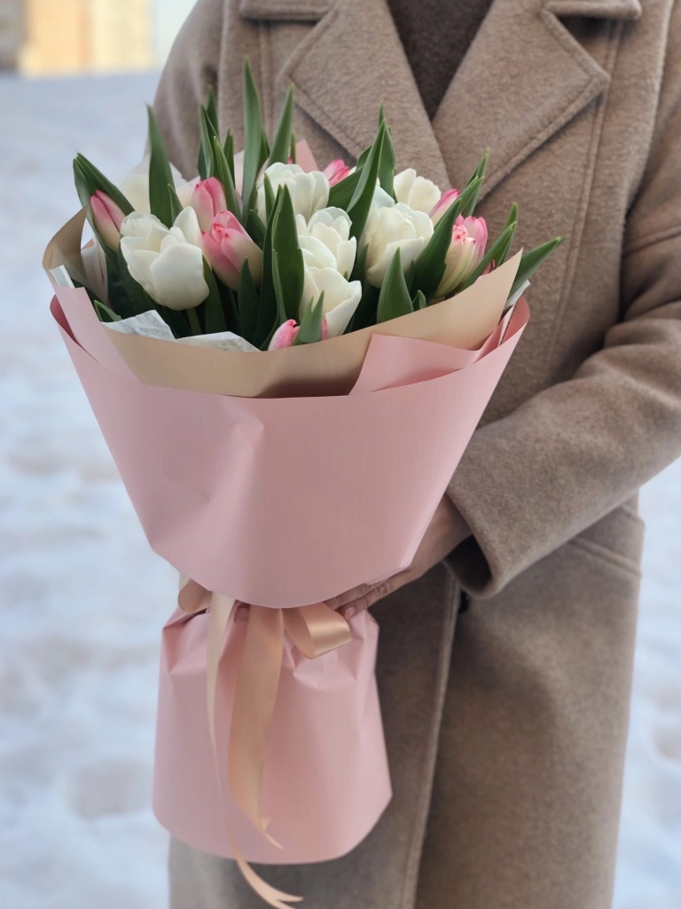 Картинка Букет из 21 тюльпана "Коко"