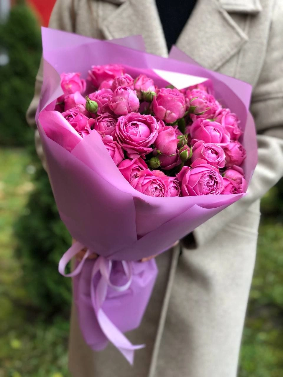 Картинка Букет из 11 кустовых роз "Мисти баблс" Картинка Букет из 11 кустовых роз "Мисти баблс"