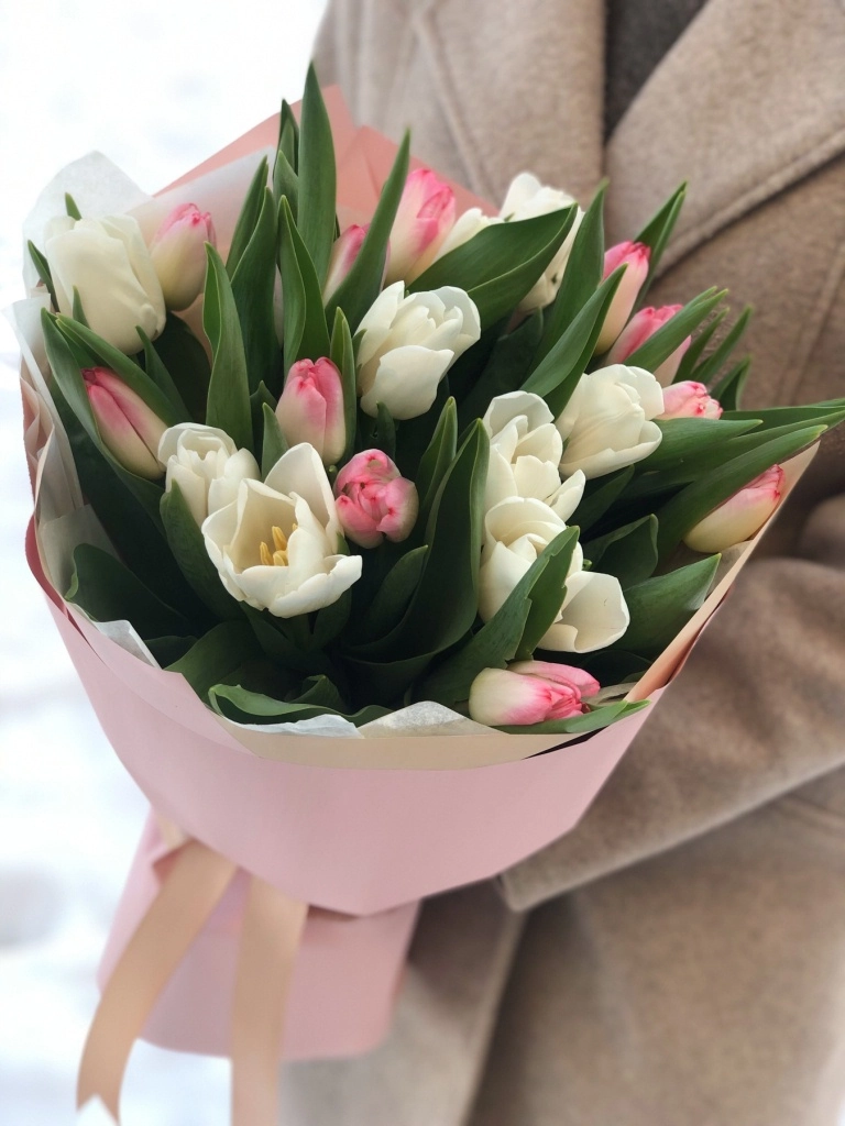 Картинка Букет из 21 тюльпана "Коко"