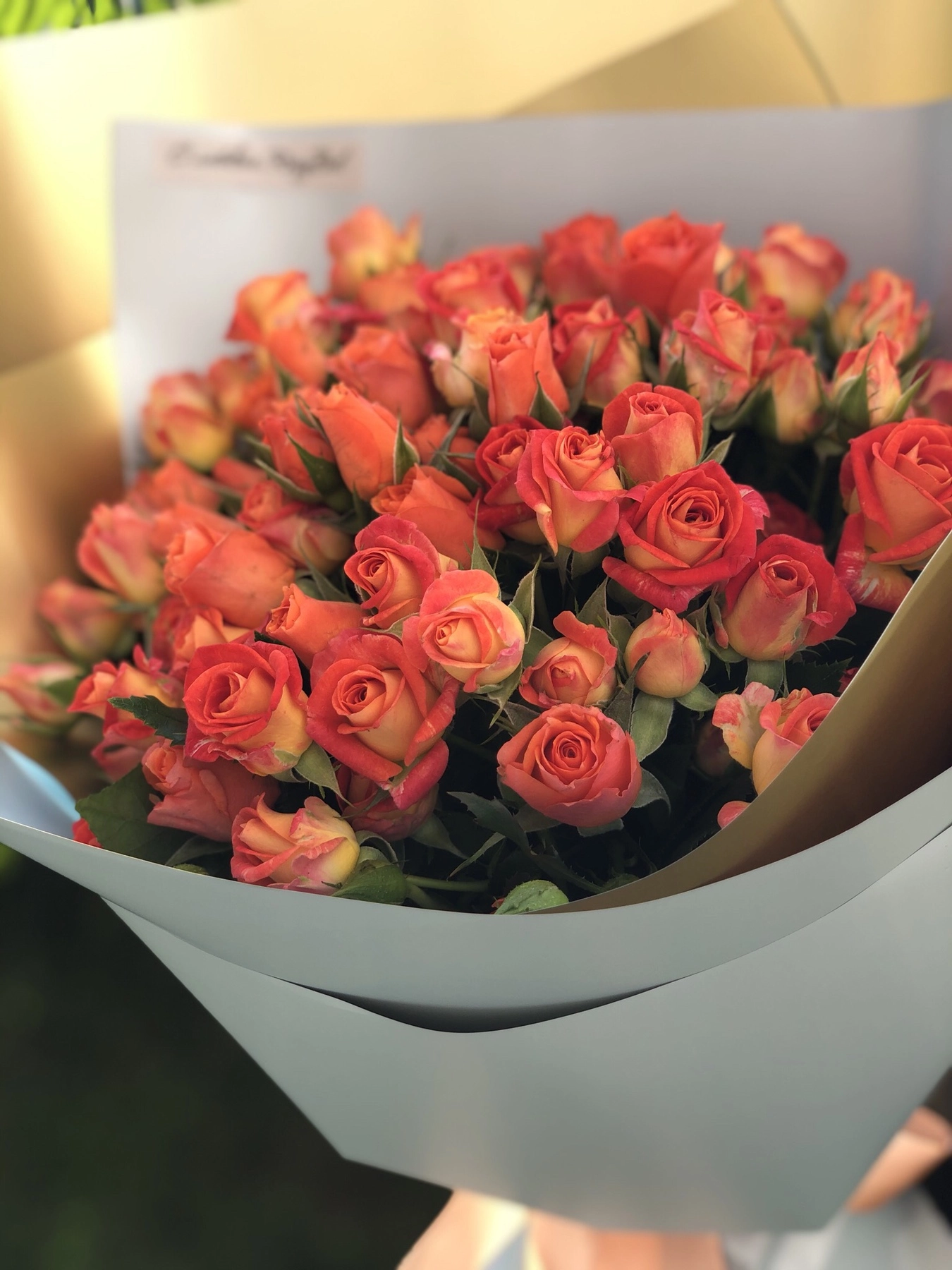 Картинка Букет "Сочное утро" из 21 кустовой розы 70 см