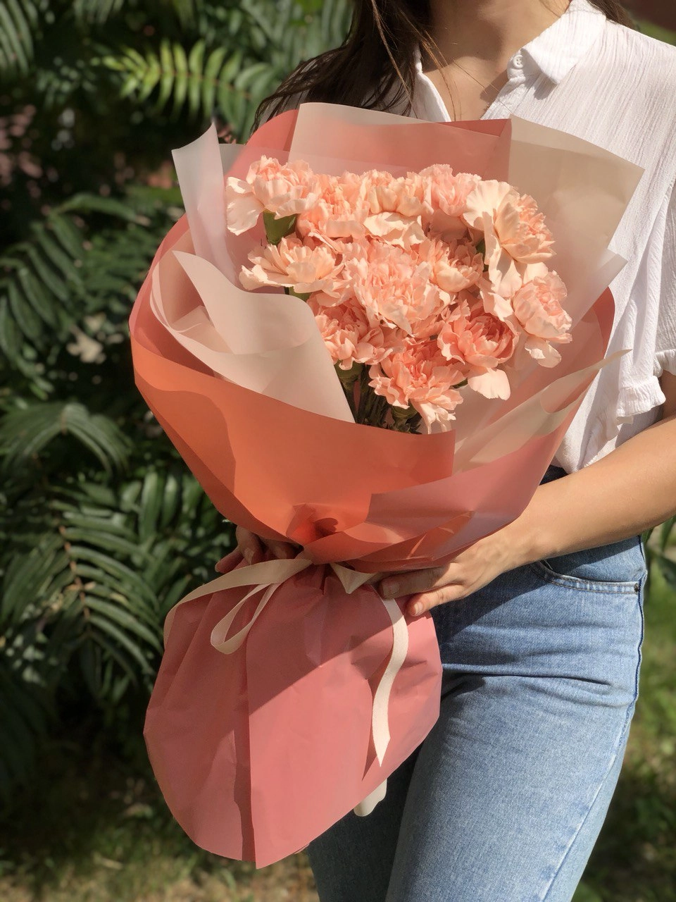 Картинка Букет из 21 гвоздики "Шарм"