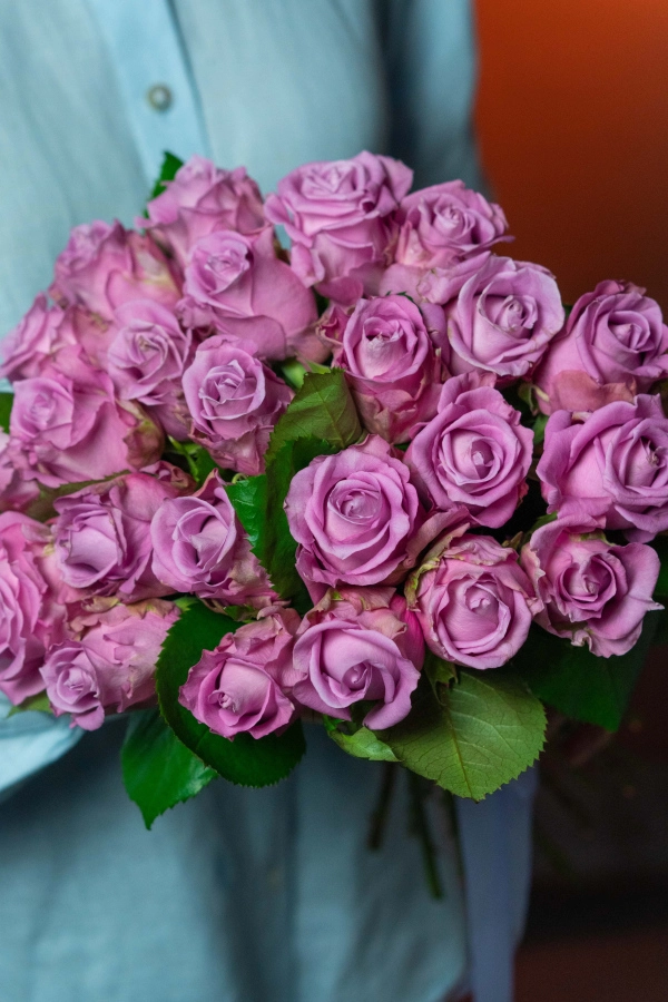 Картинка Букет "Прага" из 23 роз сорта Маритим 40 см