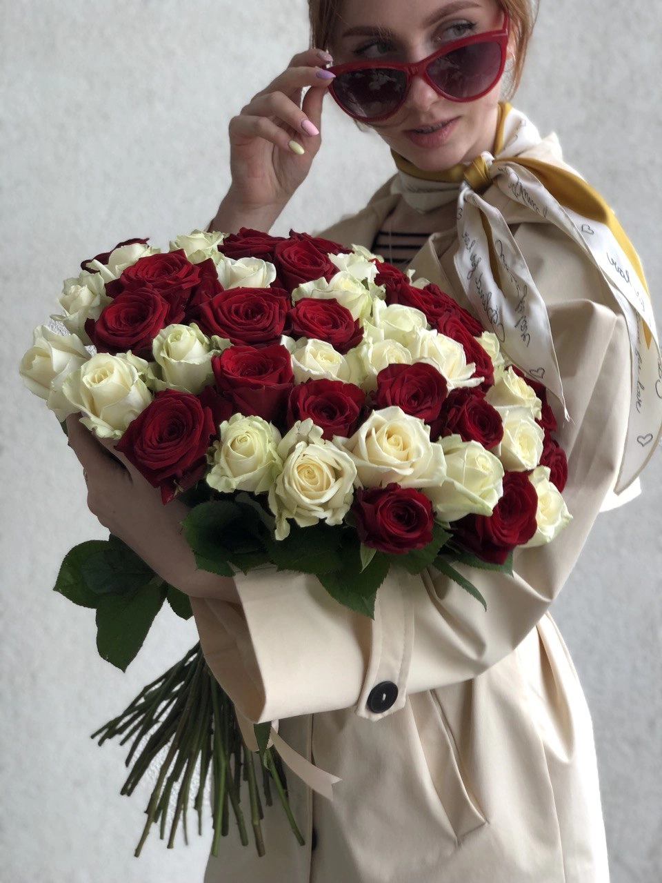 Картинка Букет из 51 розы "Дуо"  50 см Картинка Букет из 51 розы "Дуо"  50 см