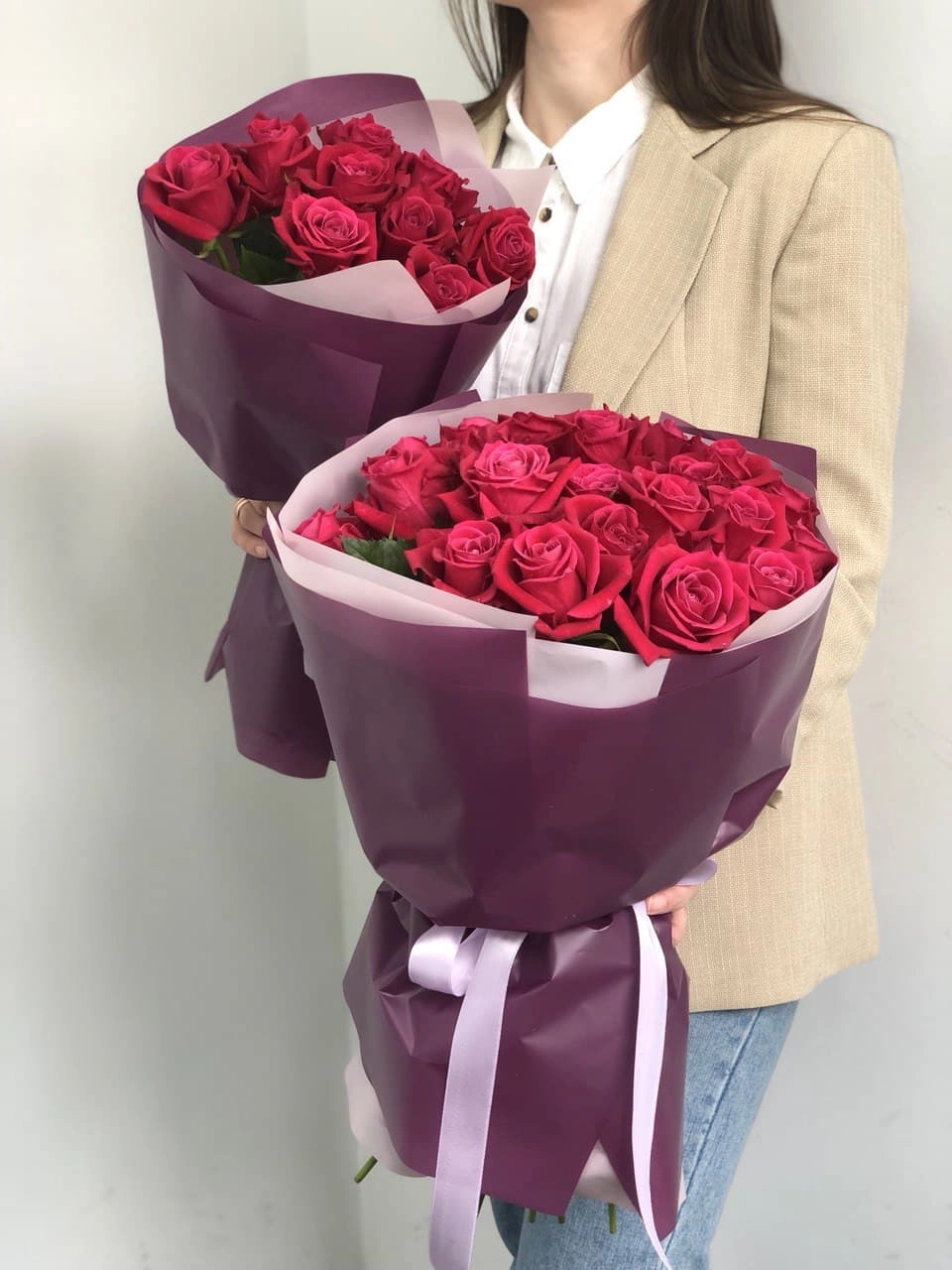 Картинка Букет из 21 розы Шангрила "Джем"  50 см