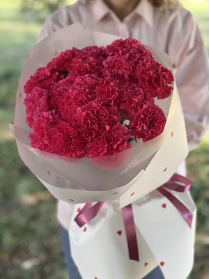 Картинка Букет из 25 гвоздик "Малина" Картинка Букет из 25 гвоздик "Малина"