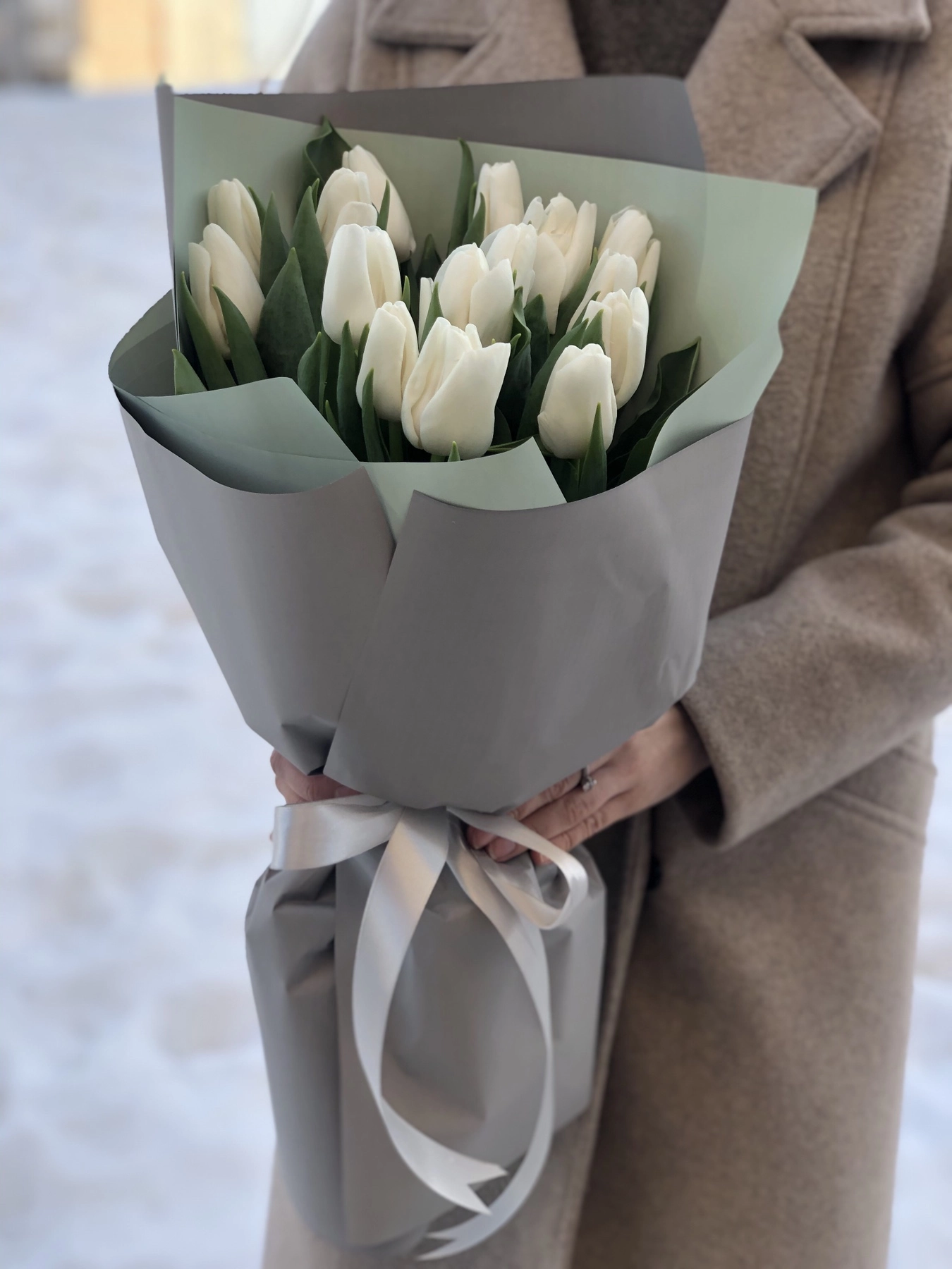 Картинка Букет из 15 тюльпанов  "Сорренто"