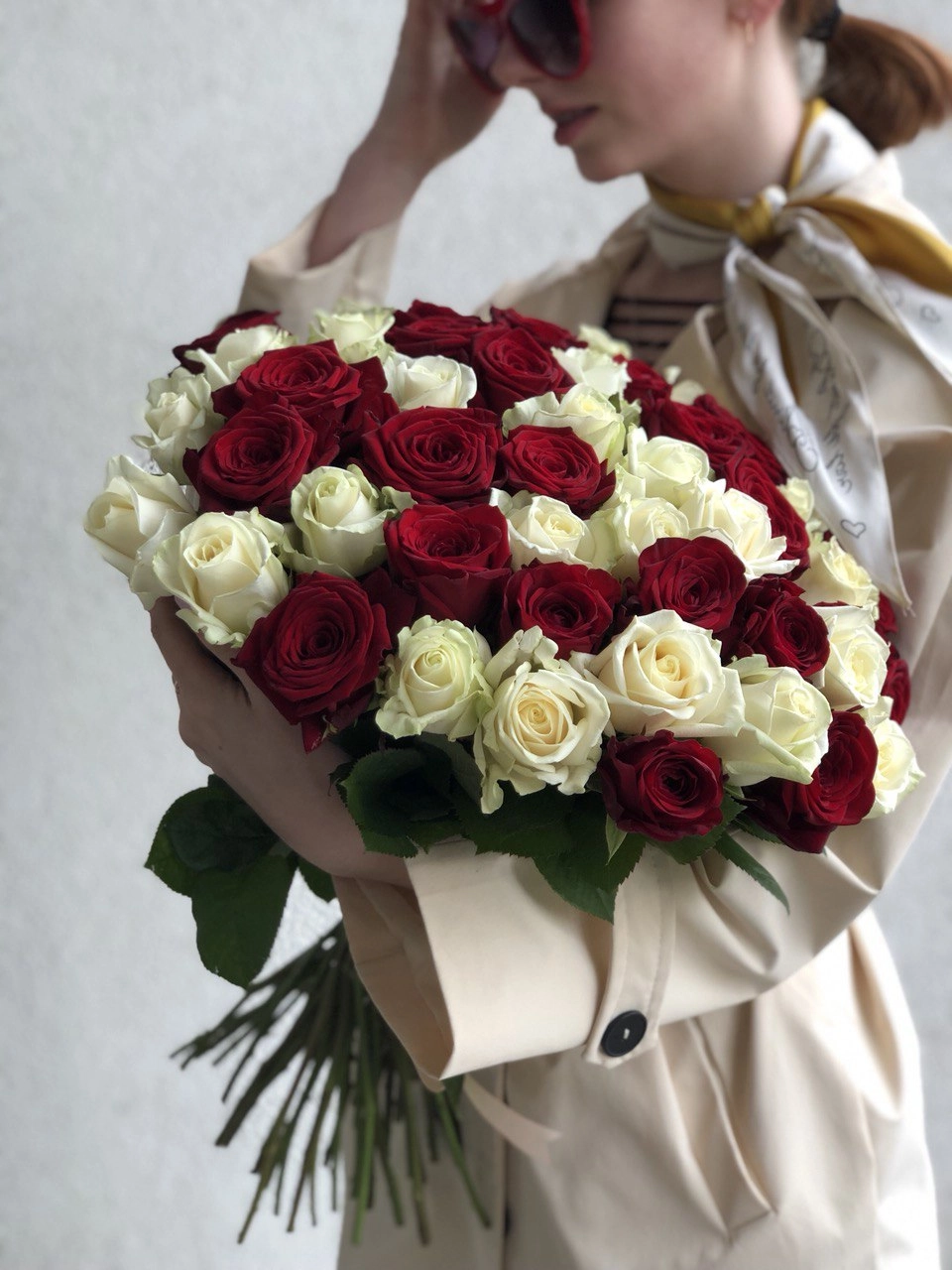 Картинка Букет из 51 розы "Дуо"  50 см Картинка Букет из 51 розы "Дуо"  50 см