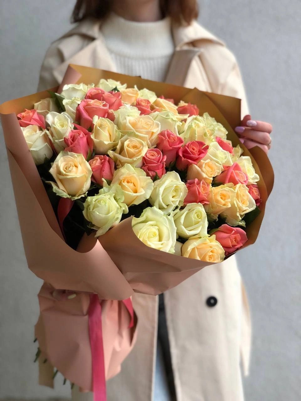 Картинка Букет из 51 розы "Моя красавица" 50 см Картинка Букет из 51 розы "Моя красавица" 50 см