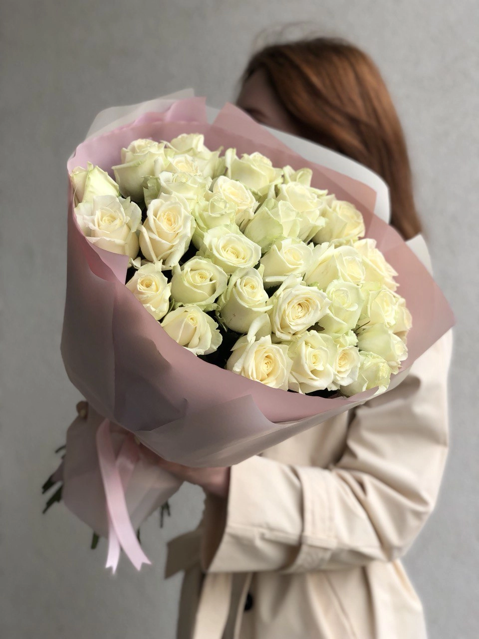 Картинка Букет из 31 белой розы "Льдинка" 50 см Картинка Букет из 31 белой розы "Льдинка" 50 см
