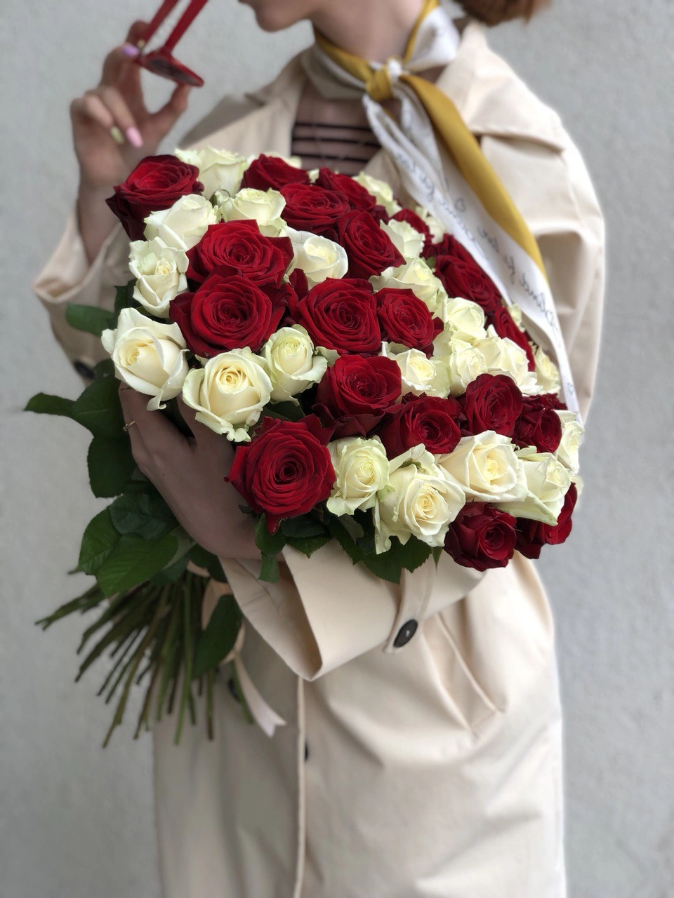 Картинка Букет из 51 розы "Дуо"  50 см Картинка Букет из 51 розы "Дуо"  50 см