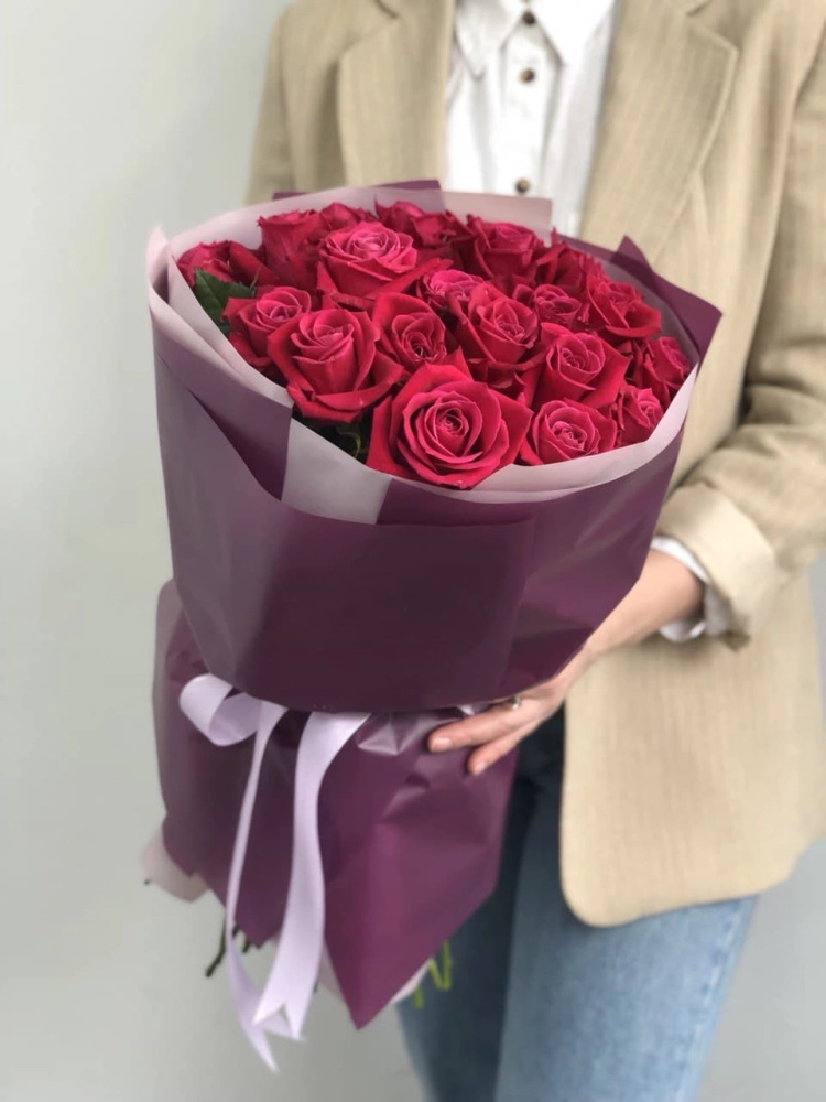 Букет "Джем" из 21 розы Шангрила