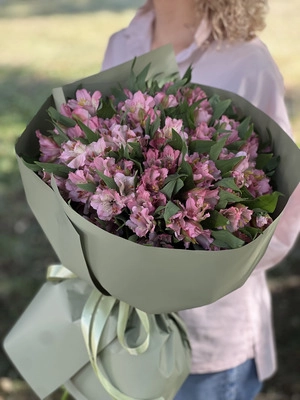 Картинка Букет из 25 альстромерий "Магнолия"