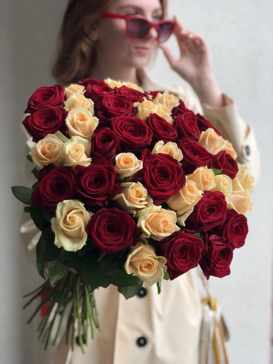 Картинка Букет из 51 розы "Смешение чувств" 50 см Картинка Букет из 51 розы "Смешение чувств" 50 см