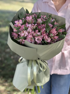 Картинка Букет из 25 альстромерий "Магнолия"