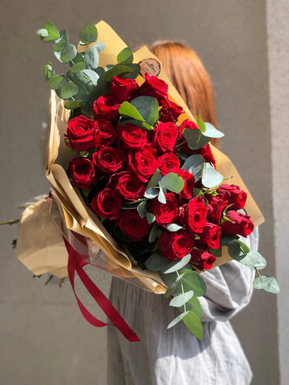 Картинка Букет "Лондон" из 25 красных роз 40  см Картинка Букет "Лондон" из 25 красных роз 40  см