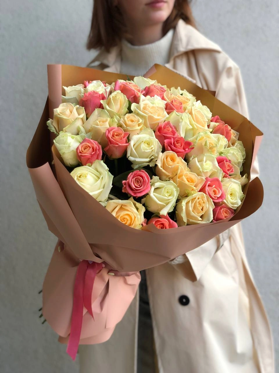 Картинка Букет из 51 розы "Моя красавица" 50 см Картинка Букет из 51 розы "Моя красавица" 50 см