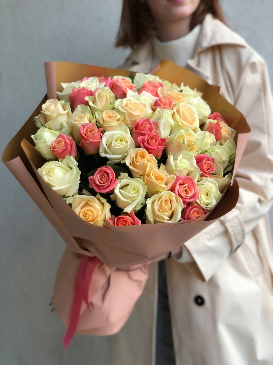 Картинка Букет из 51 розы "Моя красавица" 50 см Картинка Букет из 51 розы "Моя красавица" 50 см