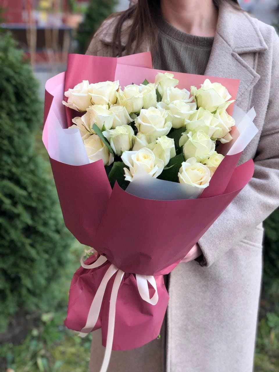 Картинка Букет из 21 роз "Филлини Тини" 40 см