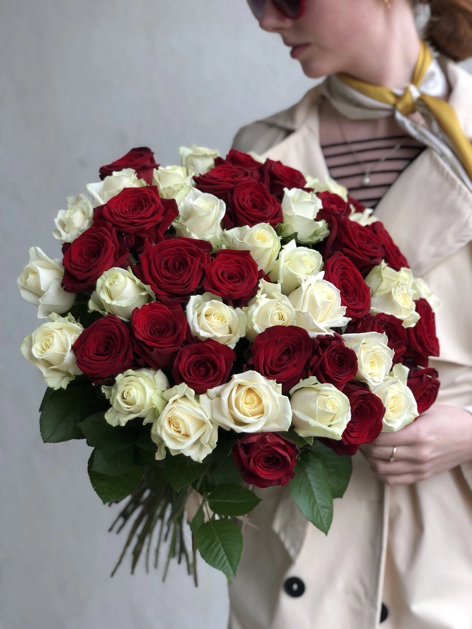 Картинка Букет из 51 розы "Дуо"  60 см Картинка Букет из 51 розы "Дуо"  60 см