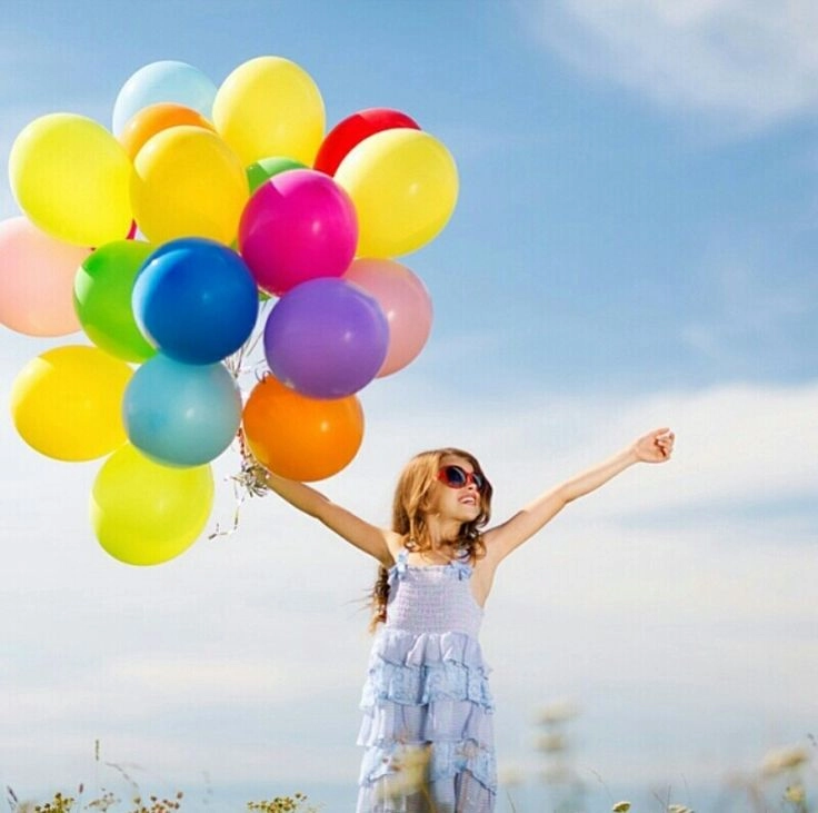 Картинка Связка шаров "Радуга" (+обработка)