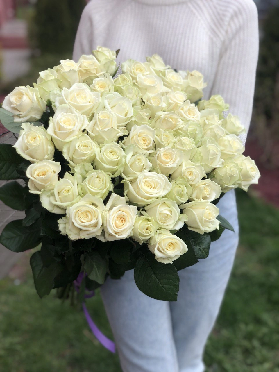 Картинка Букет из 51 розы Аваланж "Аркадия" 60 см Картинка Букет из 51 розы Аваланж "Аркадия" 60 см