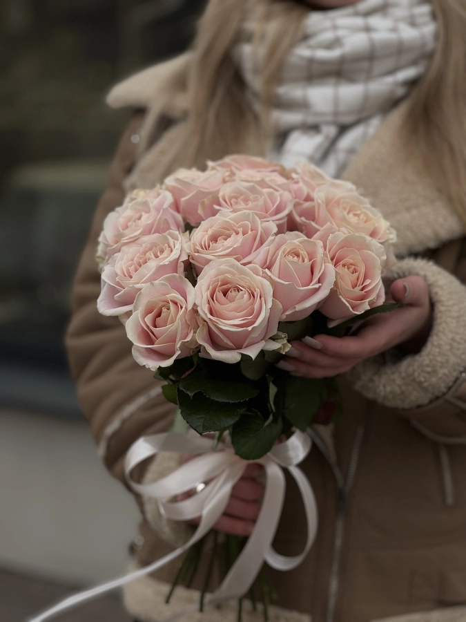 Картинка Букет "Ванильный вечер" из 15 роз 40 см Картинка Букет "Ванильный вечер" из 15 роз 40 см