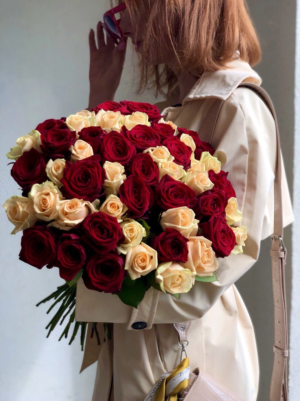 Картинка Букет из 51 розы "Смешение чувств" 50 см Картинка Букет из 51 розы "Смешение чувств" 50 см