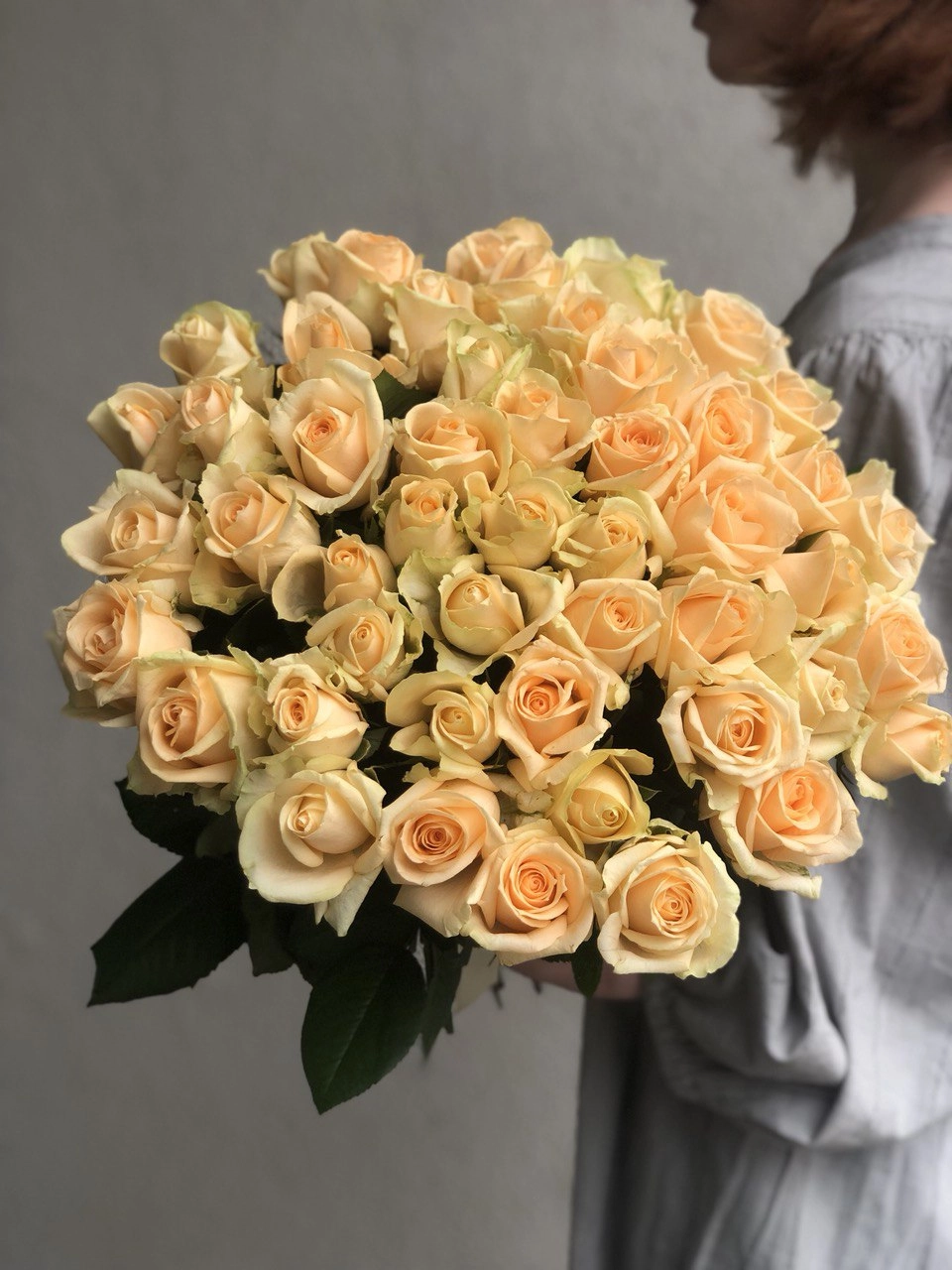 Картинка Букет "Крем" из 51 розы  50 см Картинка Букет "Крем" из 51 розы  50 см