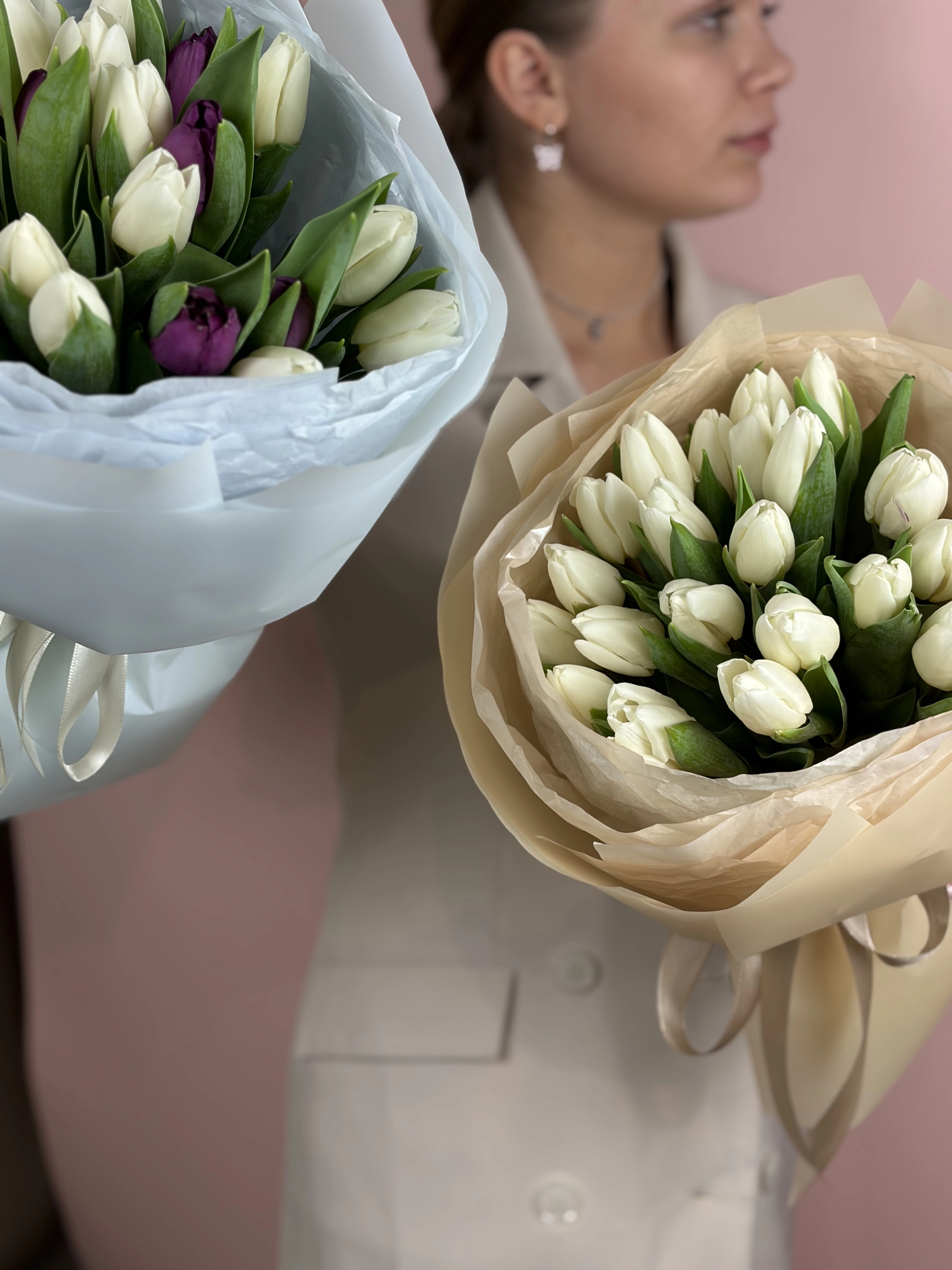 Картинка Букет из 21 тюльпана «Фиолетовая Фантазия»