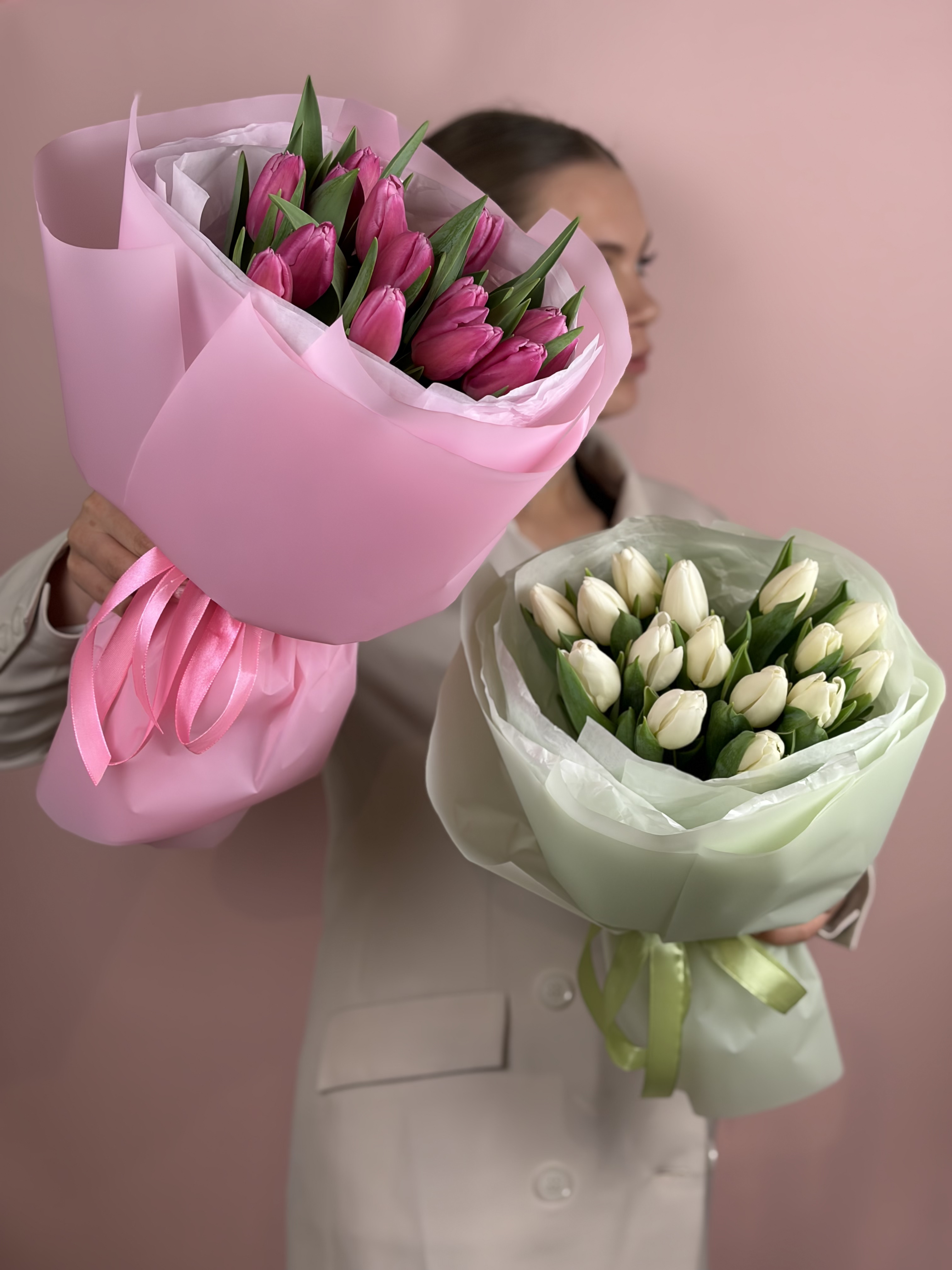 Картинка Букет из 15 тюльпанов " Нежный Рассвет"