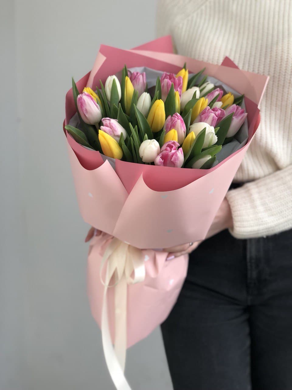 Картинка Букет из 21 тюльпана «Лилу»