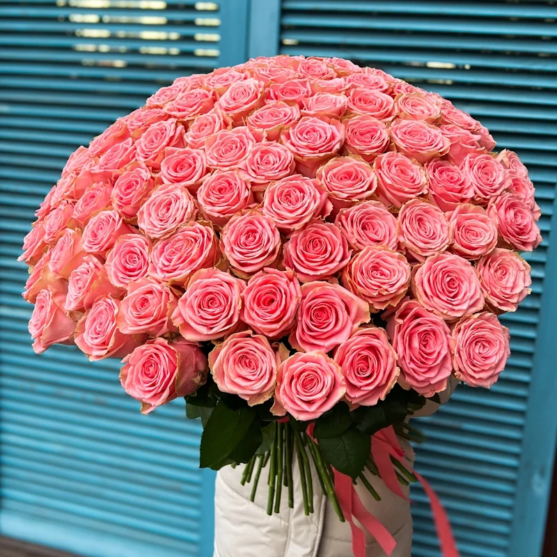 Картинка Букет из 101 розы "Влюблённый" 40 см